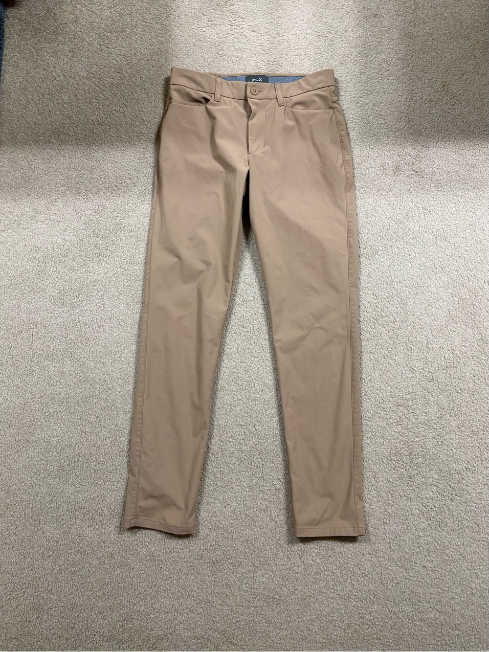Men's Slim Chinos in Tan by FLX